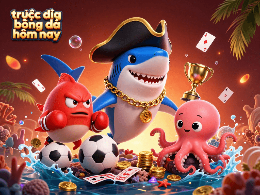 Engage with trực tiếp bóng đá hôm nay, showcasing an exciting scene with characters and betting elements