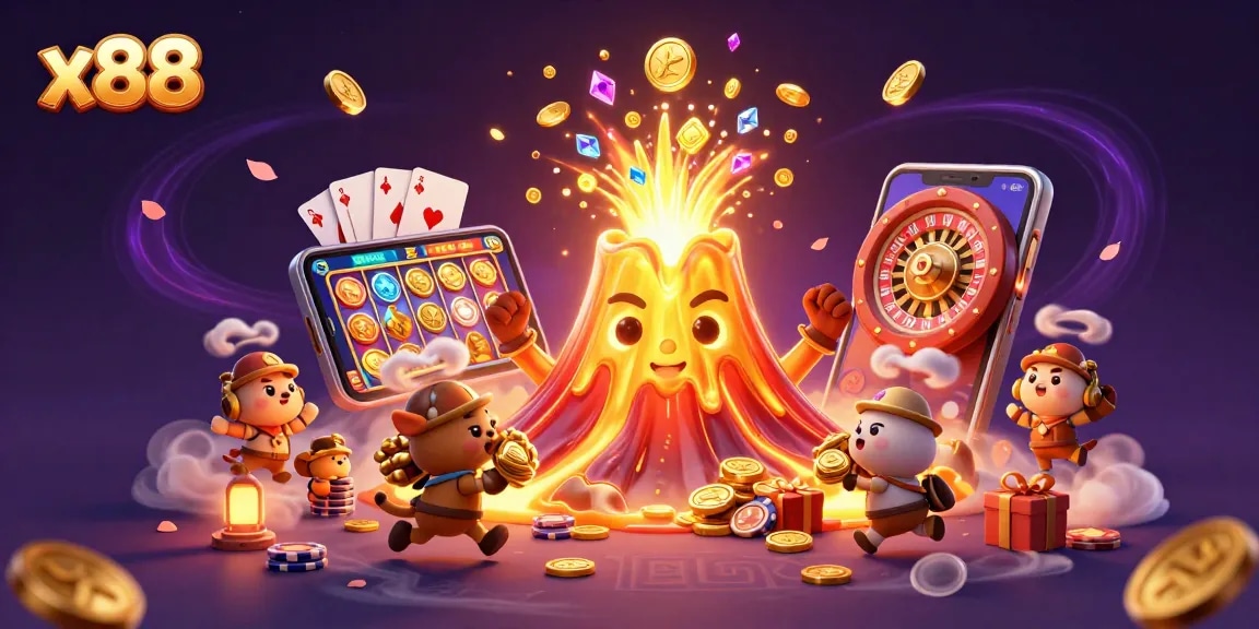 x88 players explore the gold-filled world of online slots and casino games.