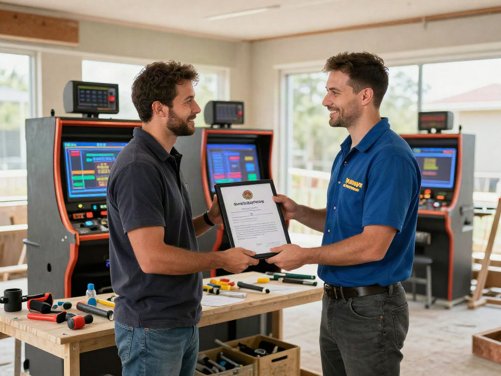 Trusted provider discussing slot toto services at a local business site