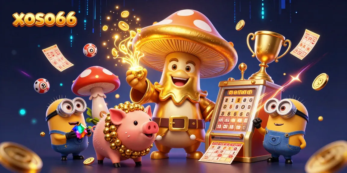 Xoso66 highlights thrilling lottery experiences with captivating characters and vibrant game elements in action.