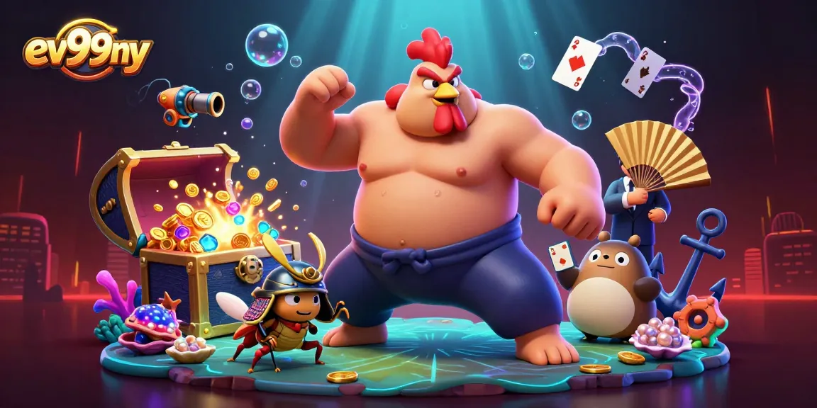 Experience exhilarating moments at ev99ny with a vibrant underwater casino scene featuring exciting characters!