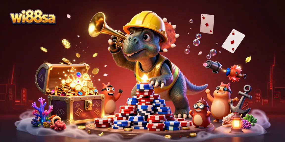 Engage with exciting games on wi88sa, featuring dynamic 3D characters and vibrant casino elements.