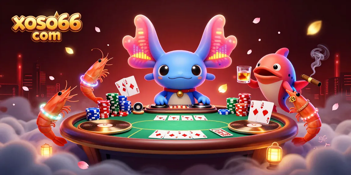 Experience the energy of xoso66 com with vibrant characters and dynamic gambling elements in action.
