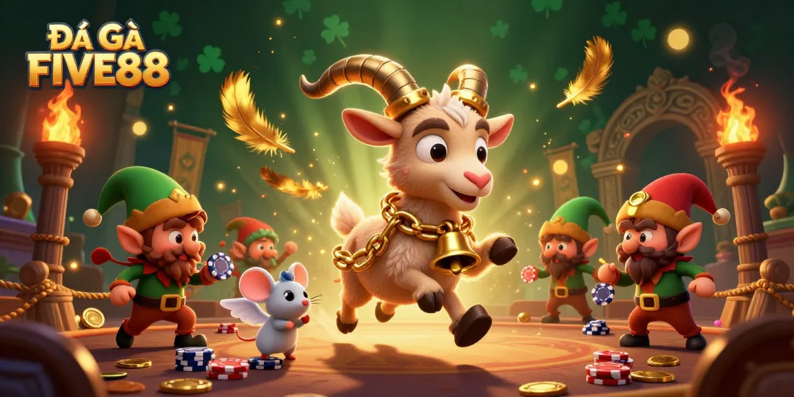 Experience excitement and strategy in Đá Gà FIVE88 with this vibrant illustration of a dynamic gaming scene.