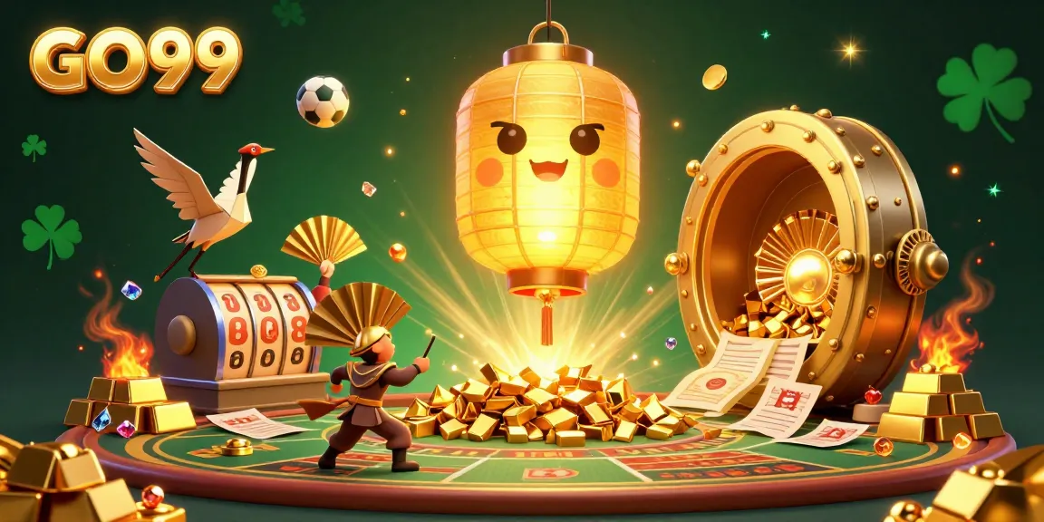 Experience the excitement at GO99, a vibrant casino filled with golden treasures and dynamic betting elements.