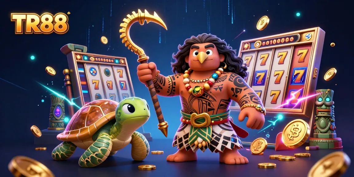 Experience excitement at TR88 with a dynamic scene featuring a hawk, turtle, and thrilling slot elements.